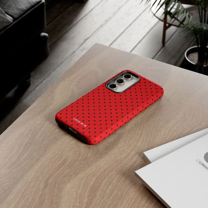 Crimson Dot Matrix Samsung S23 Case - Tough