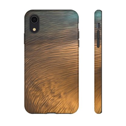 Golden Strokes Ink Art iPhone Case (Protective) iPhone XR Glossy Phone Case