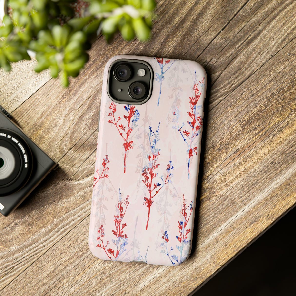 Pink Vintage Flowers - Protective Phone Case