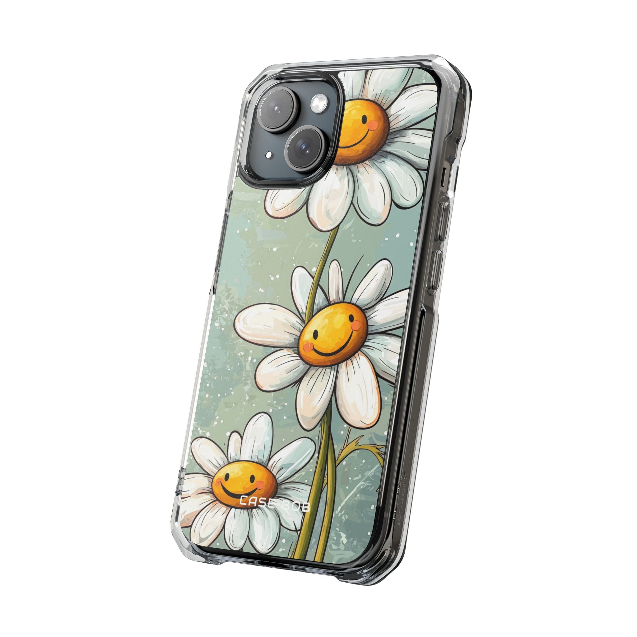 Smiling Daisies Green iPhone 15 Case - Impact