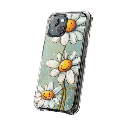 Smiling Daisies Green iPhone 15 Case - Impact