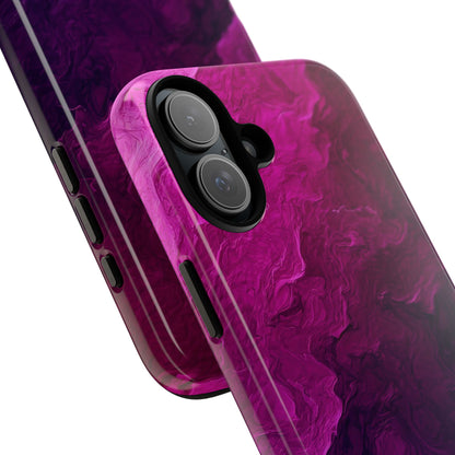 Marbled Swirl Purple iPhone 16 Plus Case - Tough