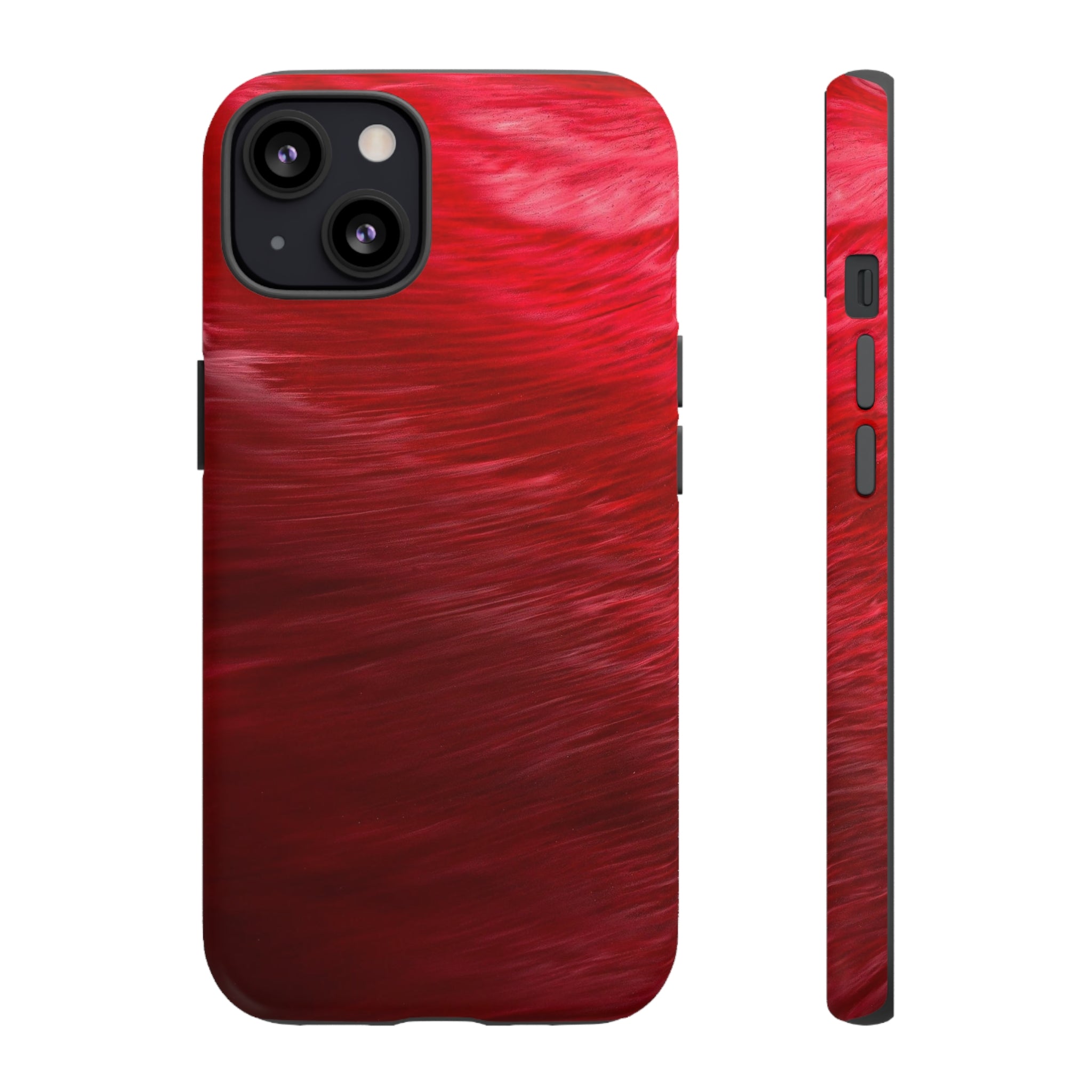 Red Feather Ink Art iPhone Case (Protective) iPhone 13 Matte Phone Case