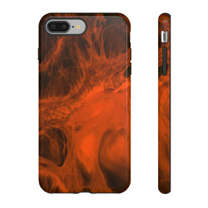 Red Flame Ink Art iPhone Case (Protective) iPhone 8 Plus Glossy Phone Case