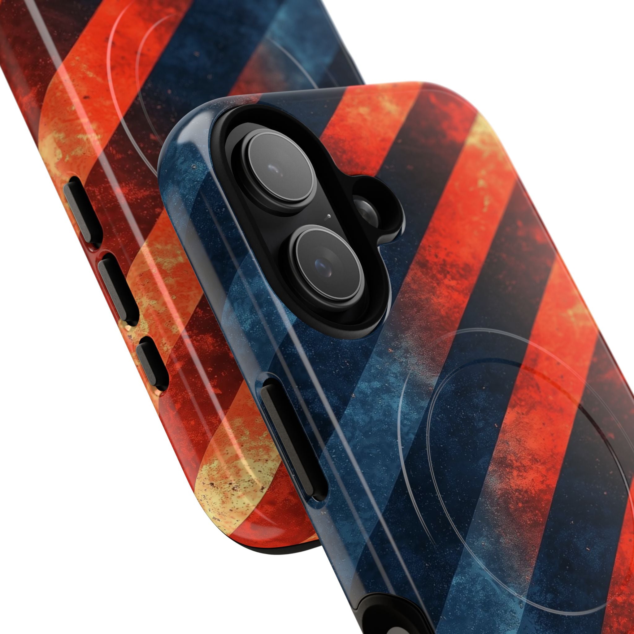 Diagonal Stripes Blaze iPhone 17 Case - Tough+