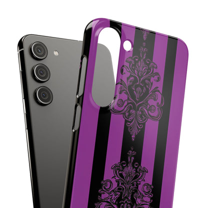 Gothic Elegance with Vertical Stripes and Ornamental Motifs Samsung S23 - Slim Phone Case