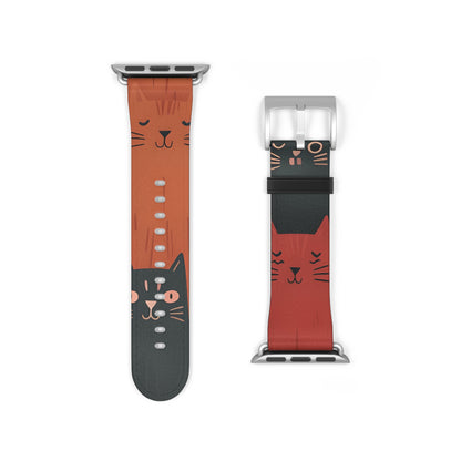 Cat Columns Orange - Watch Band