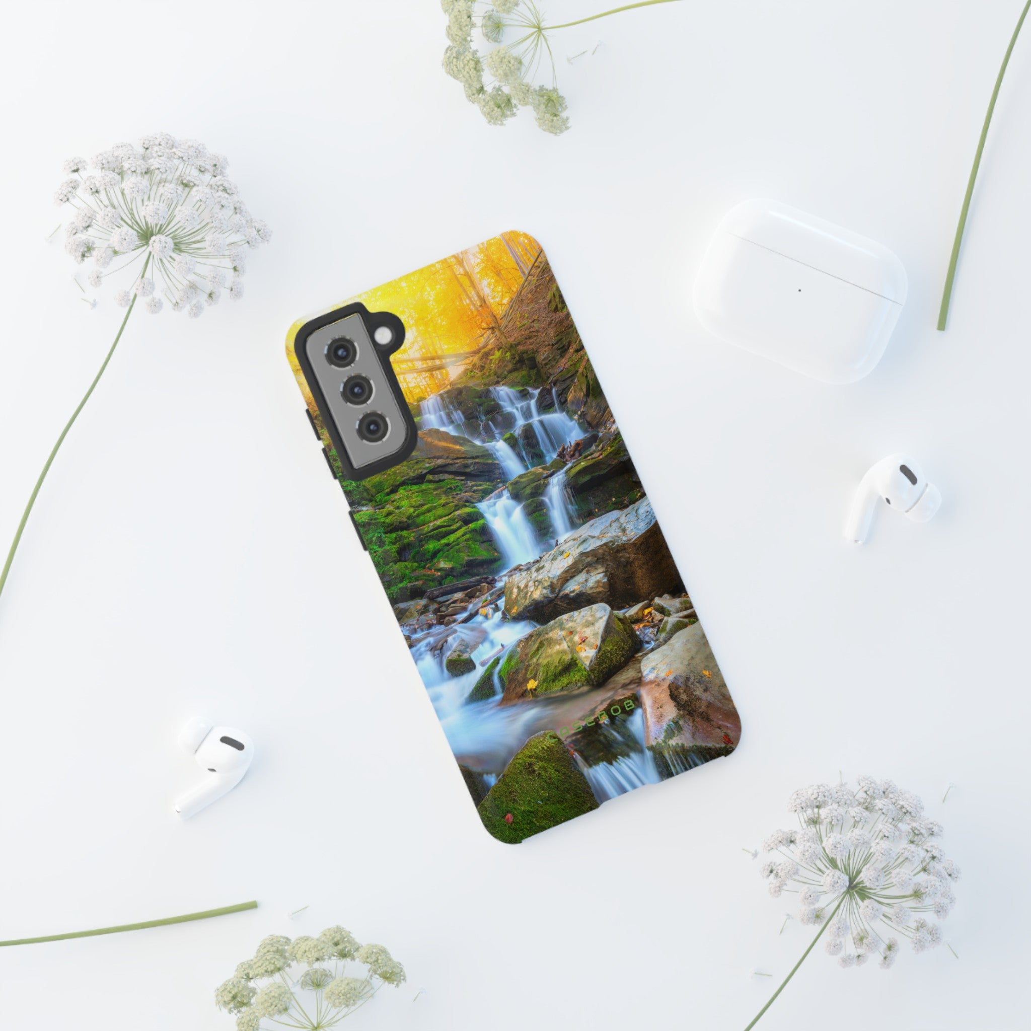 Autumn Mountain Waterfall - Protective Phone Case