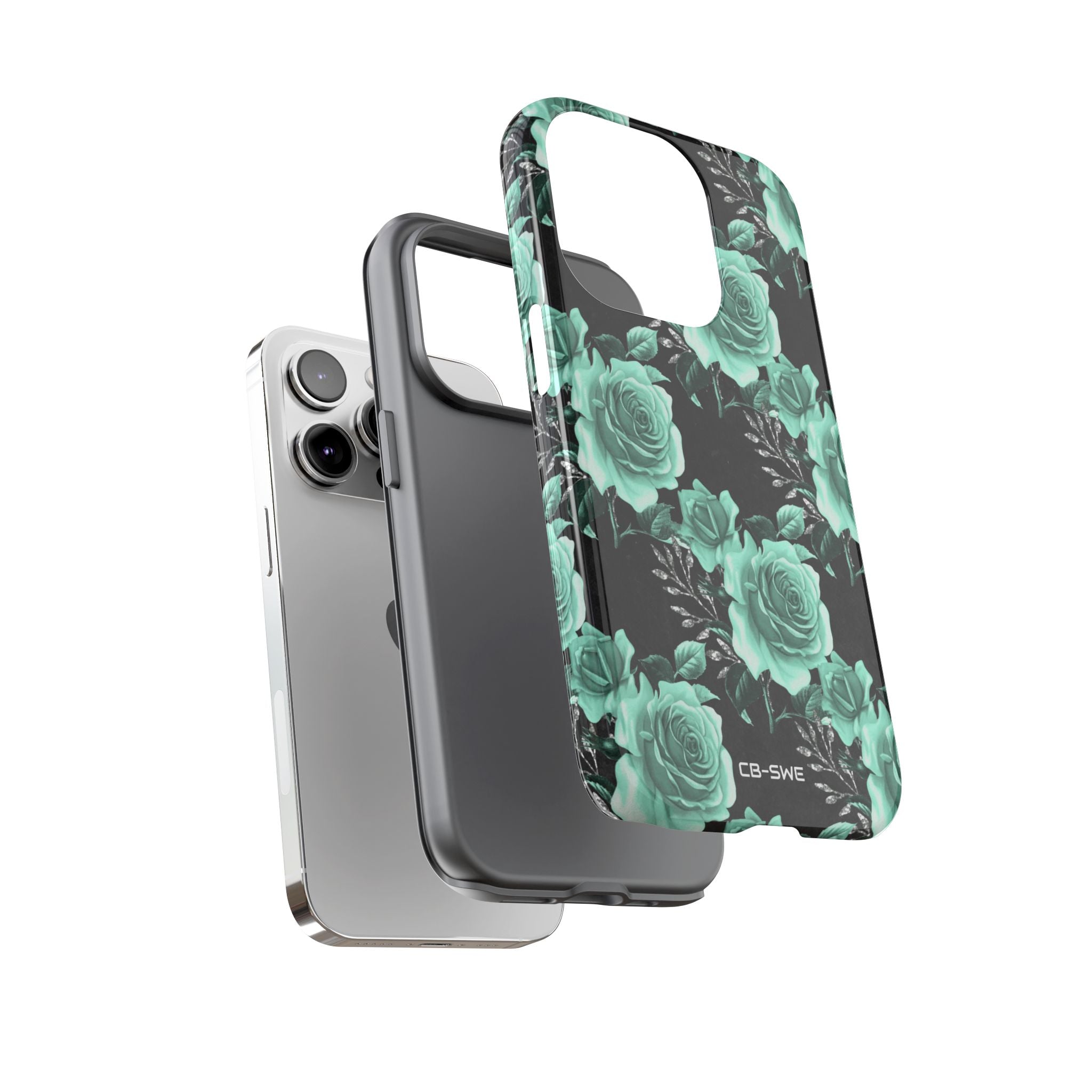 Turquoise Rose Symphony - iPhone Case