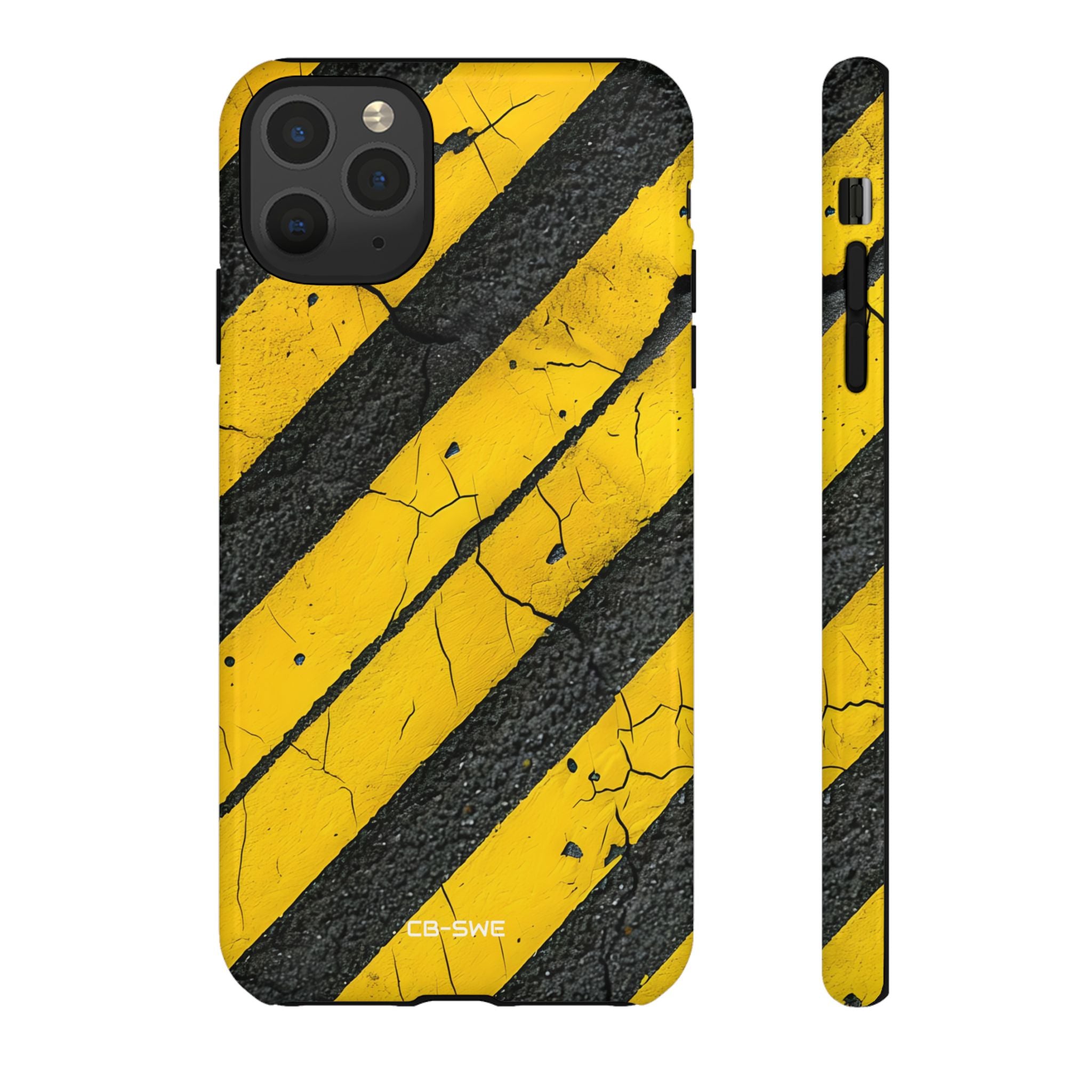 Cracked Hazard Lines - iPhone Case
