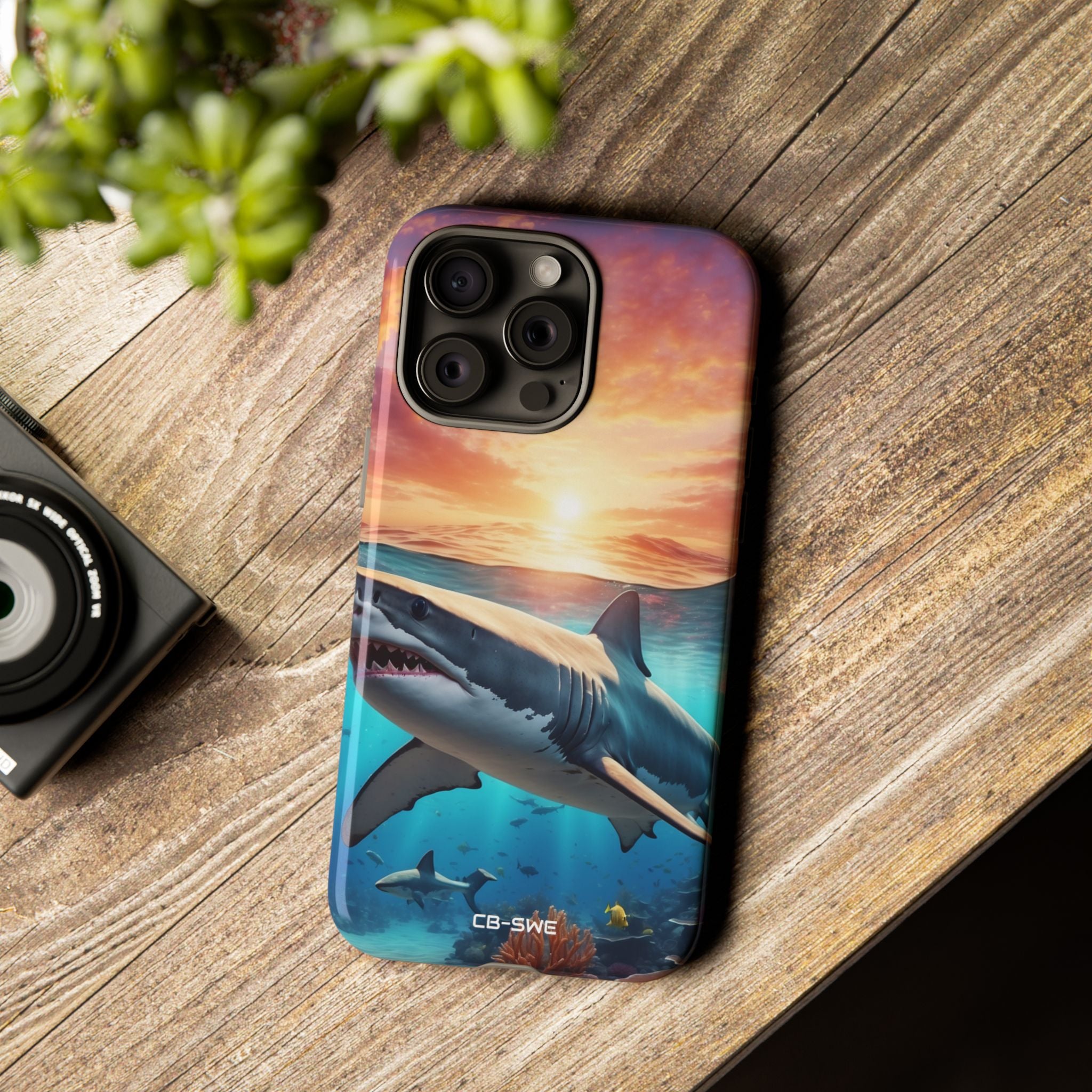 Shark Swims Through - iPhone Case