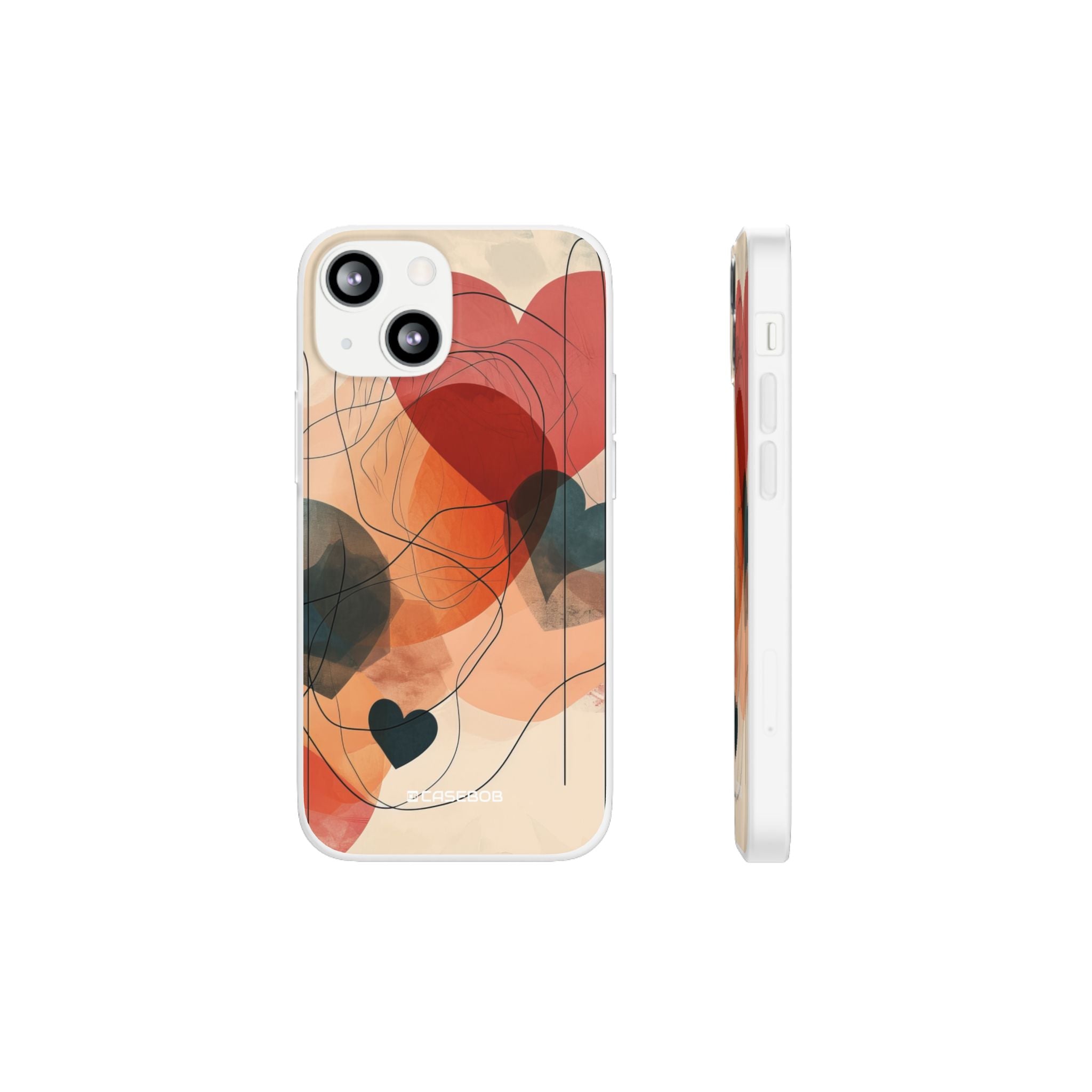 Abstract Heart Harmony - Flexi iPhone 16 Phone Case