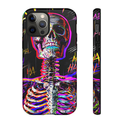 Neon Skeleton Chaos - iPhone Case