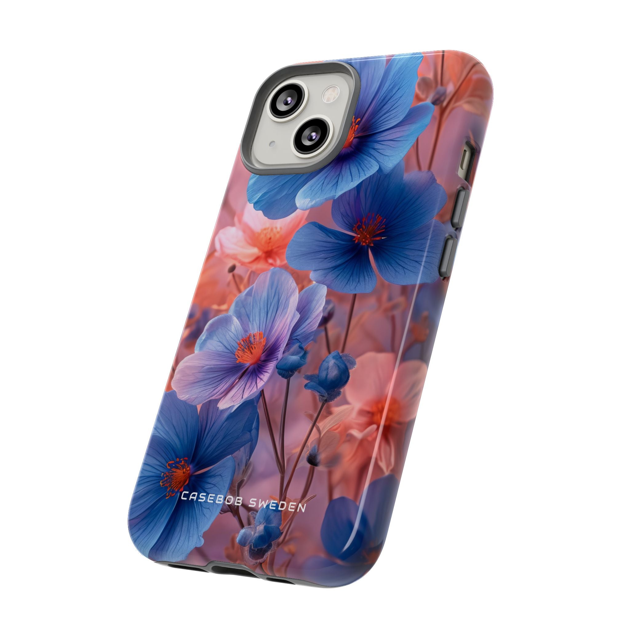 Harmonious Blooming Blues and Pinks iPhone 14 - Tough Phone Case