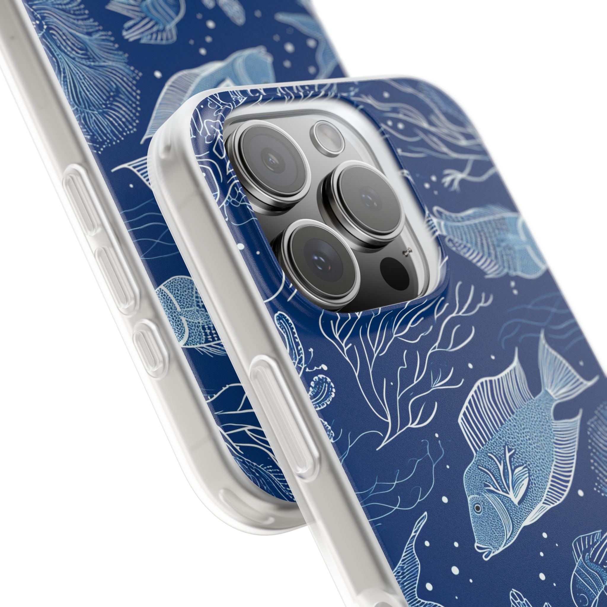 Navy Scale Reef iPhone 16 Pro Case - Soft