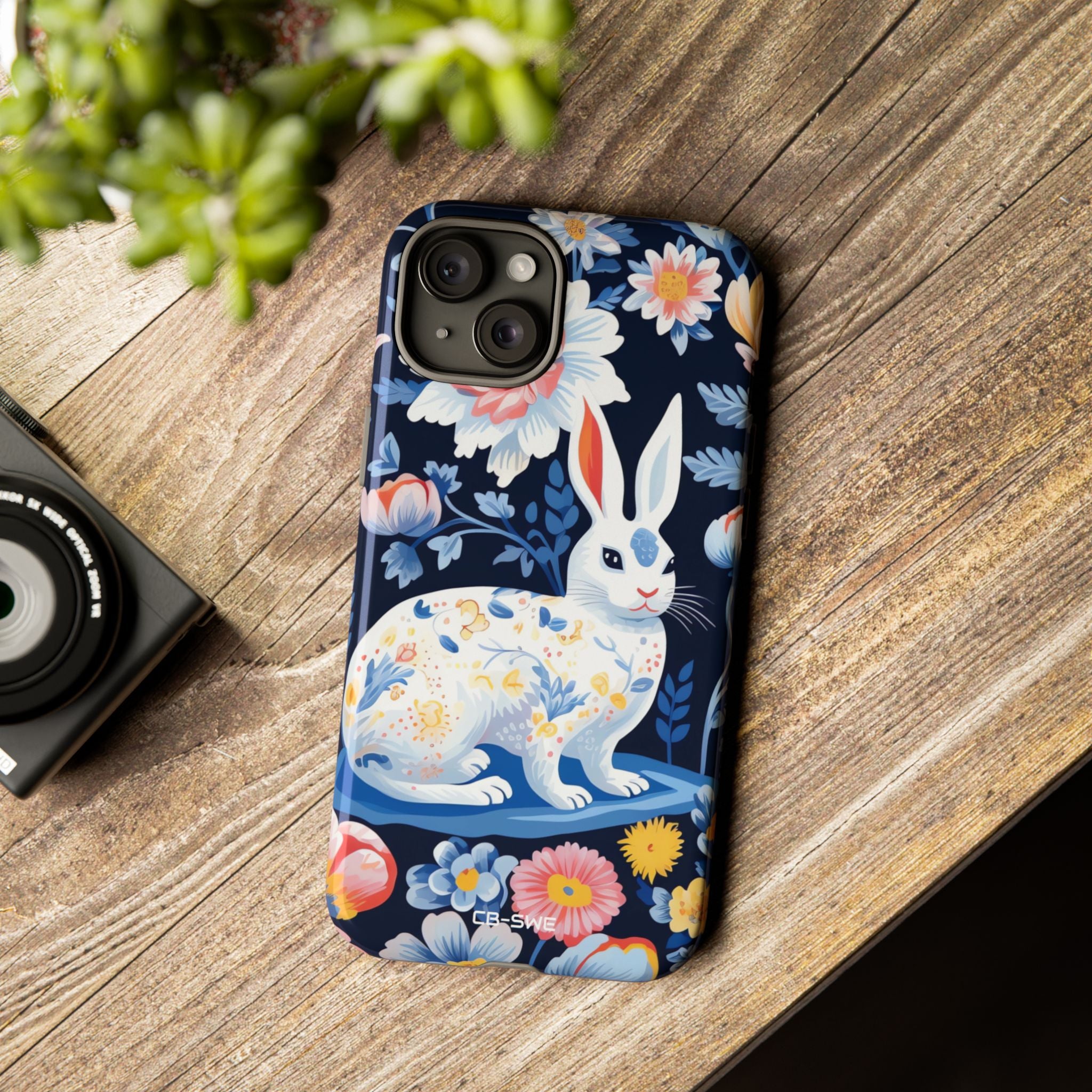Floral Rabbit Dances - iPhone Case