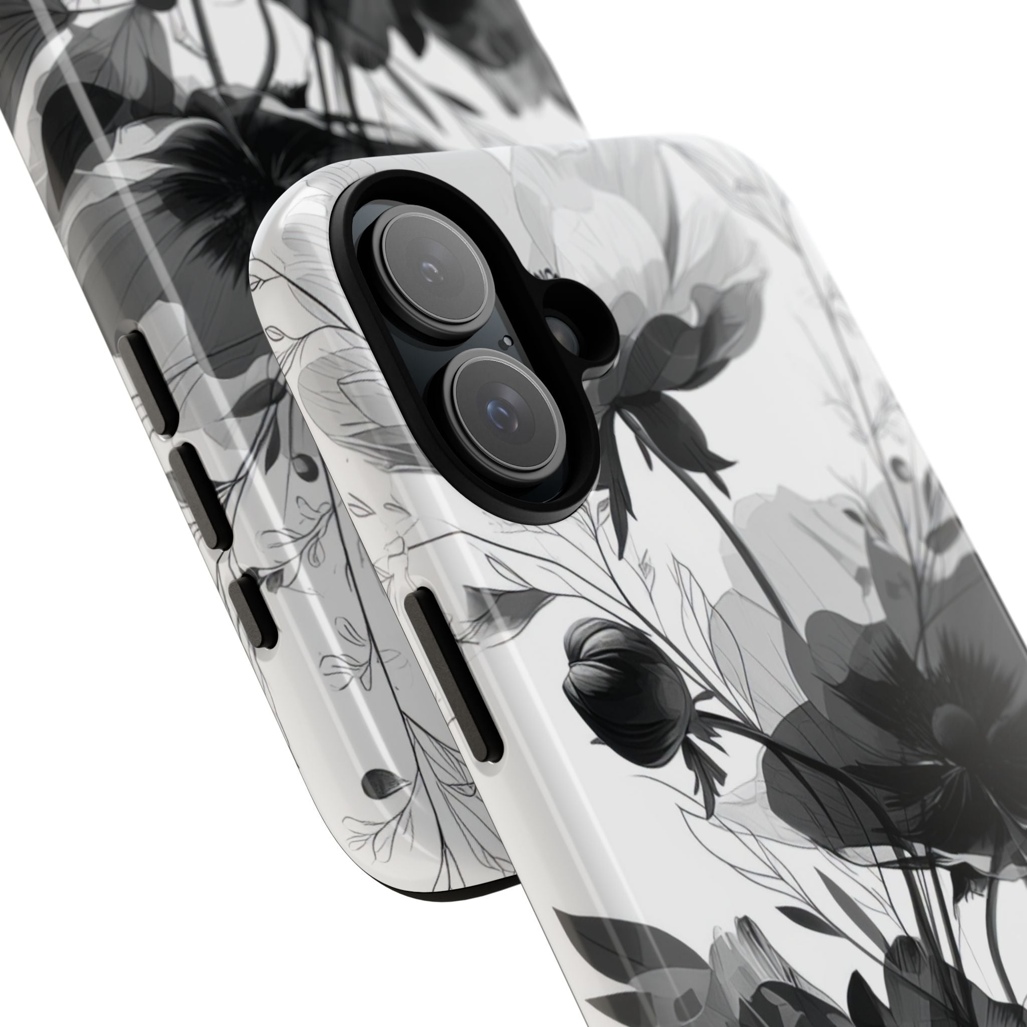 Elegant Monochrome Botanical Elegance - for iPhone 16