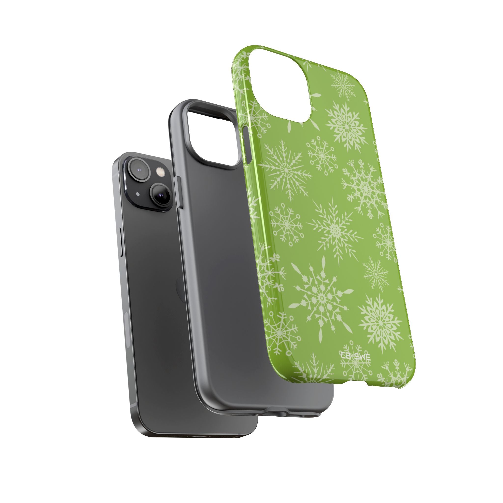 Snowflakes Dance Playfully - iPhone Case