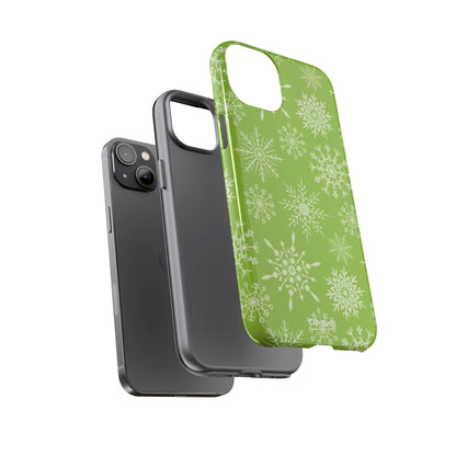Snowflakes Dance Playfully - iPhone Case