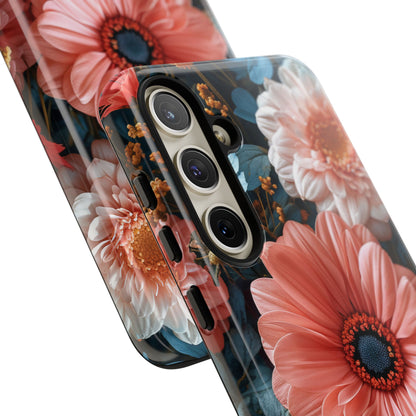 Coral Teal Blooms - Tough Samsung S24 Phone Case