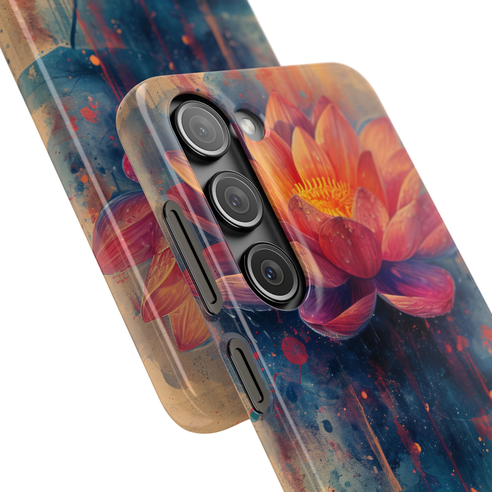 Lotus Blossom Art - Slim Samsung S23 Phone Case