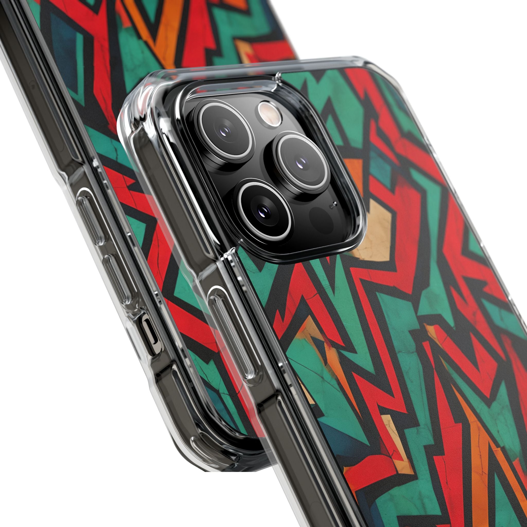 Vivid Geometry Dance iPhone Case - Impact