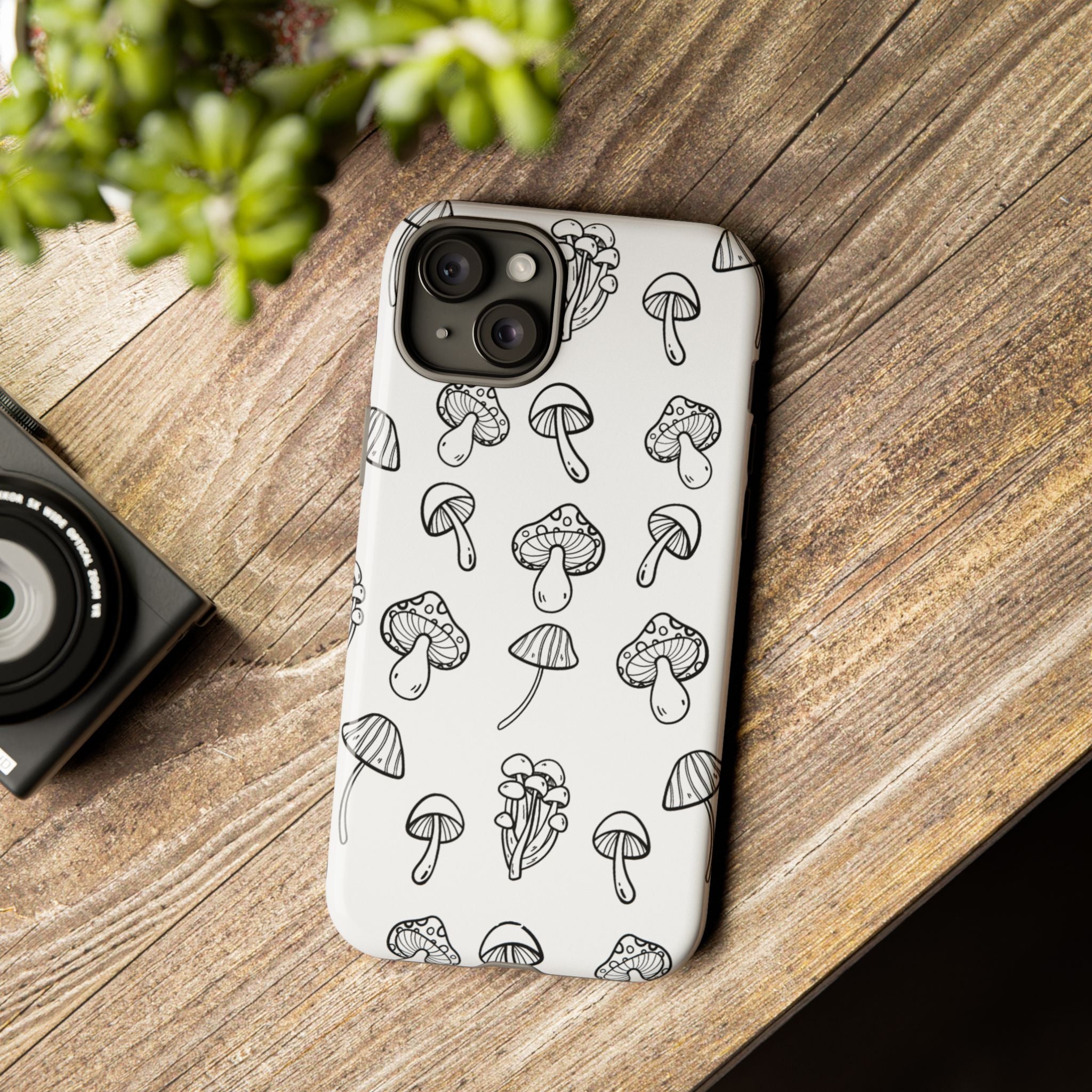 Mushroom Line Play - iPhone Case