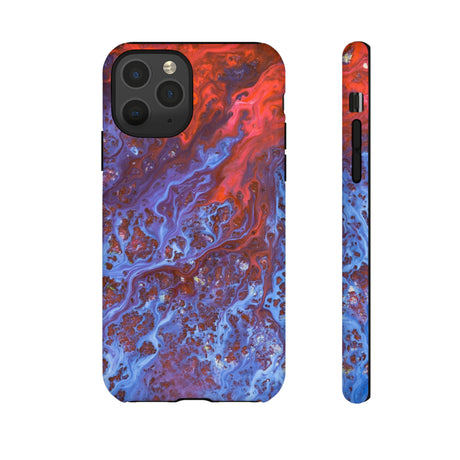 Blue Lava Ink Art iPhone Case (Protective) iPhone 11 Pro Glossy Phone Case