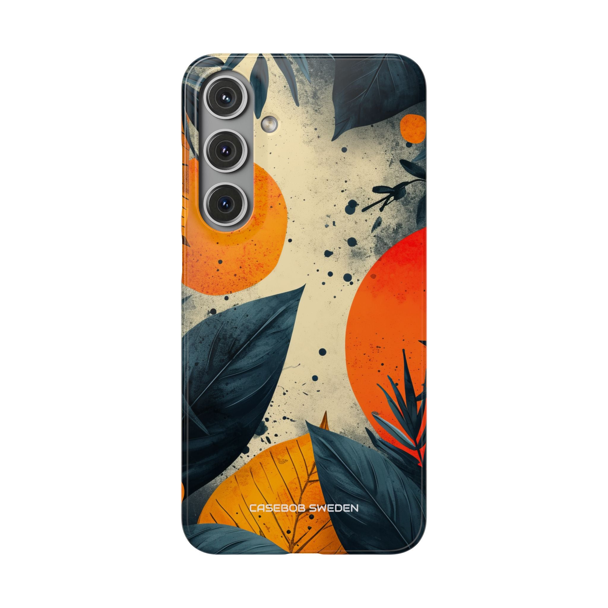 Tropical Blue Leaves - Slim Samsung S24 Phone Case