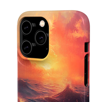 Ocean Sunset Waves - Slim iPhone 14 Phone Case