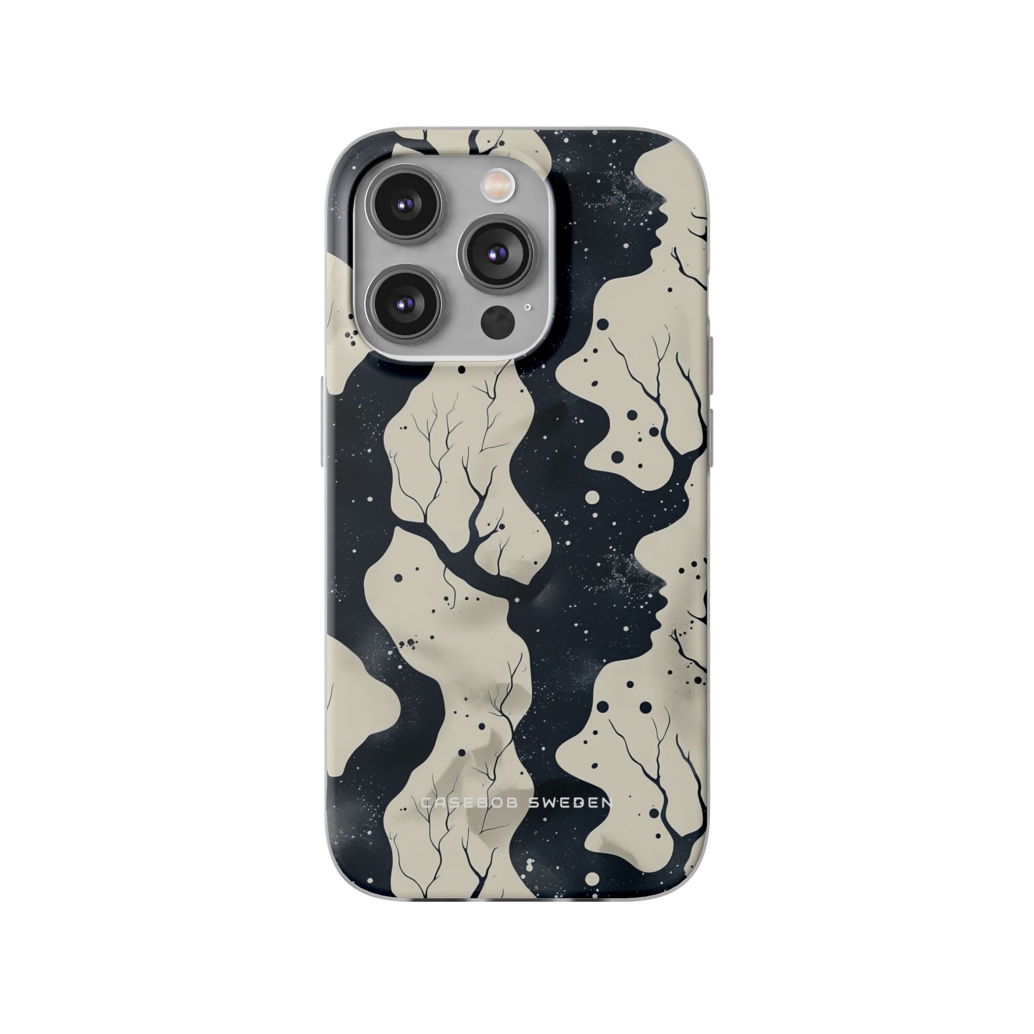 Organic Fluid Silhouettes with Cosmic Depth iPhone 14 - Flexi Phone Case