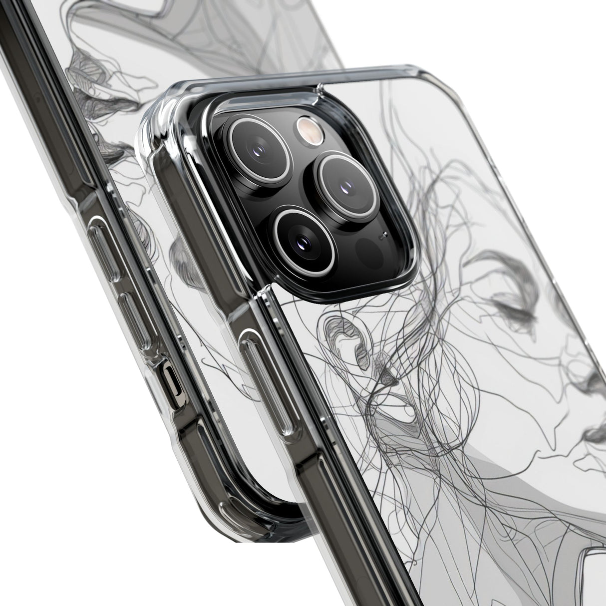 Ethereal Contours - Phone Case for iPhone (Clear Impact - Magnetic)