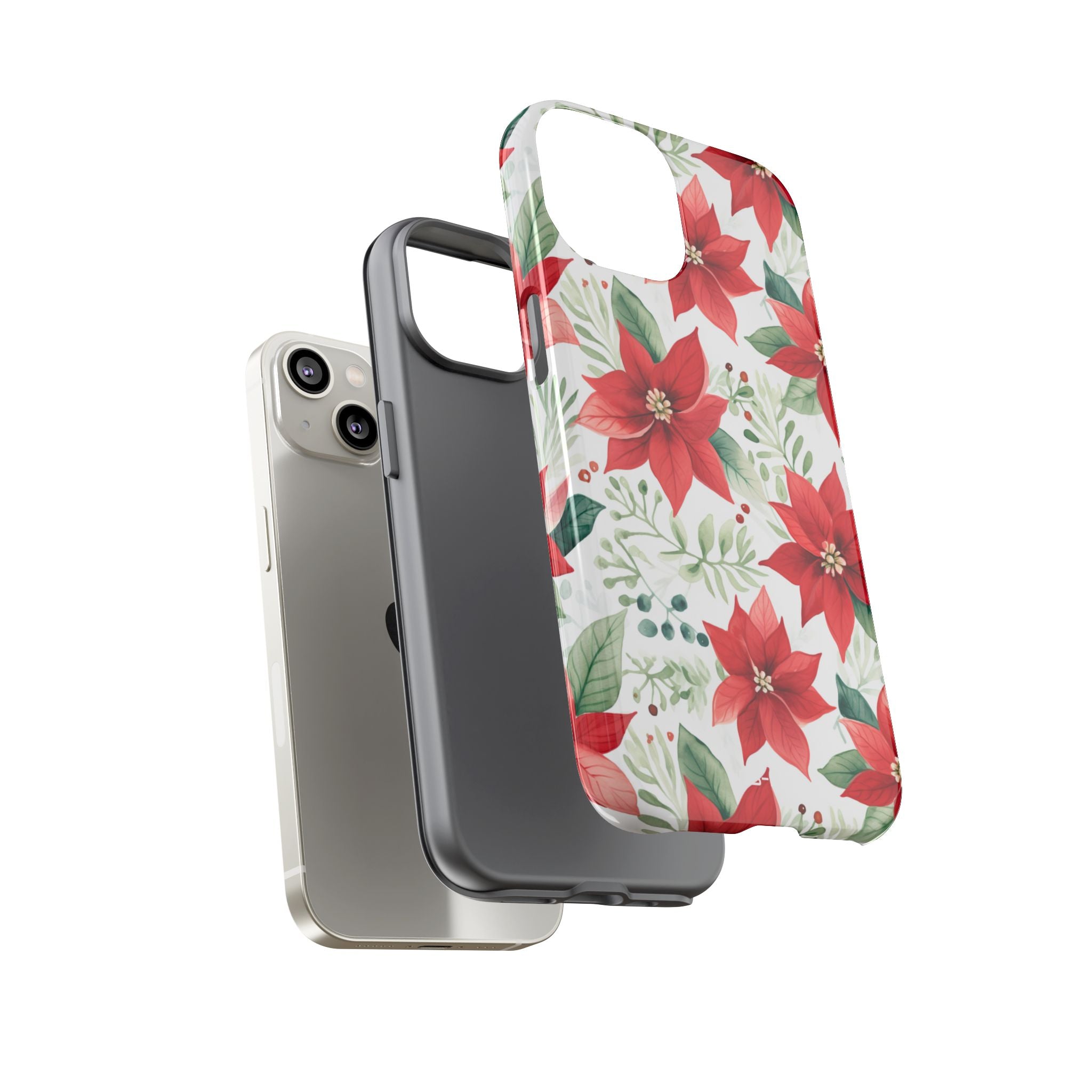 Poinsettias Bloom Bright - iPhone Case