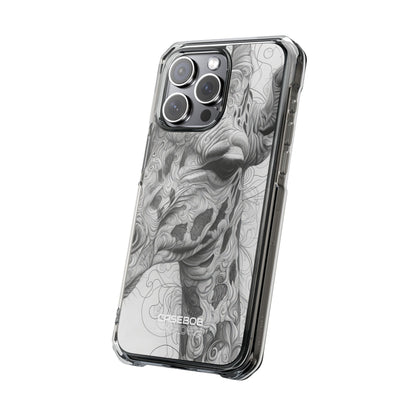 Swirling Giraffe Art iPhone 15 - Impact Clear+