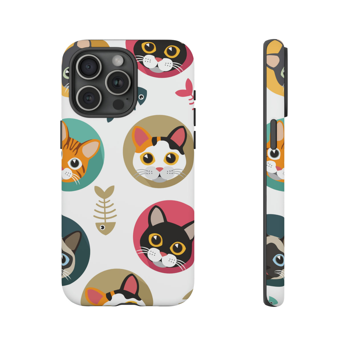 Cats Fishbone - Protective Phone Case