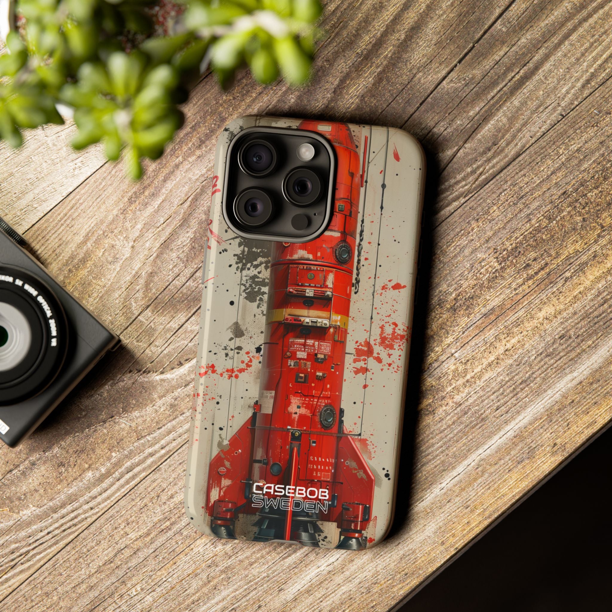Crimson Rocket Burst iPhone 15 - Tough