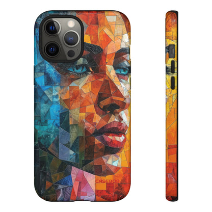 Geometric Fusion Lady - Protective Phone Case