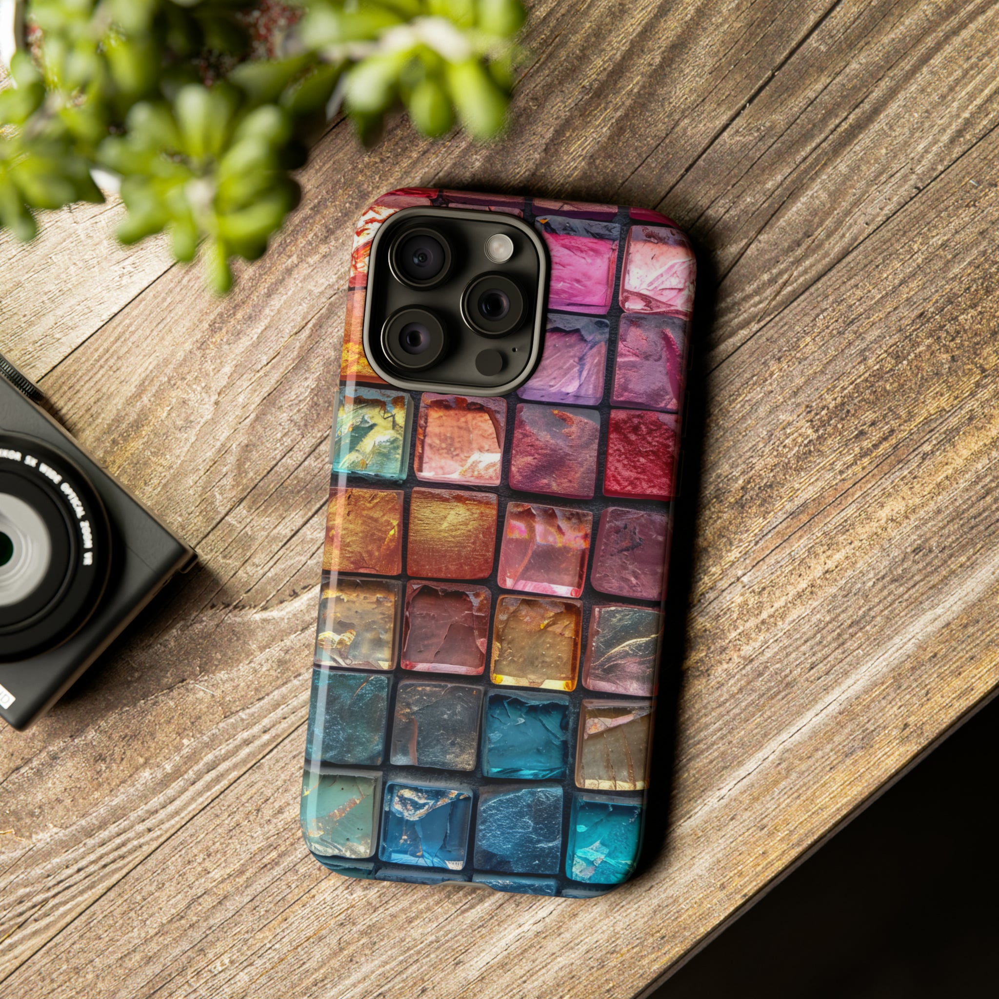 Pastel Mosaic Elegance - Protective Phone Case