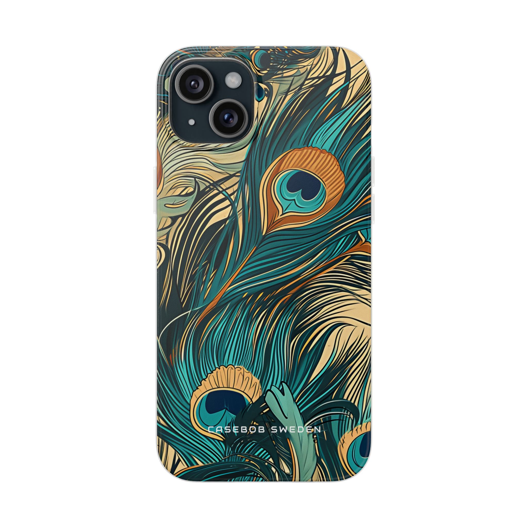 Art Nouveau Peacock Elegance iPhone 15 - Flexi Phone Case