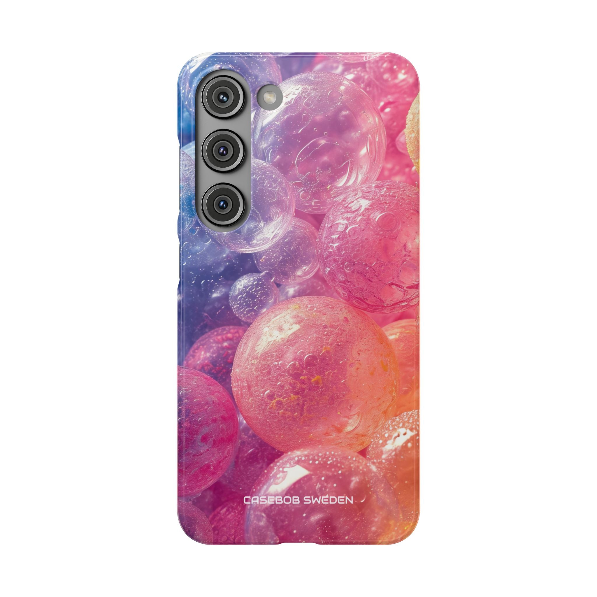 Pink Blue Glossy Spheres - Slim Samsung S23 Phone Case