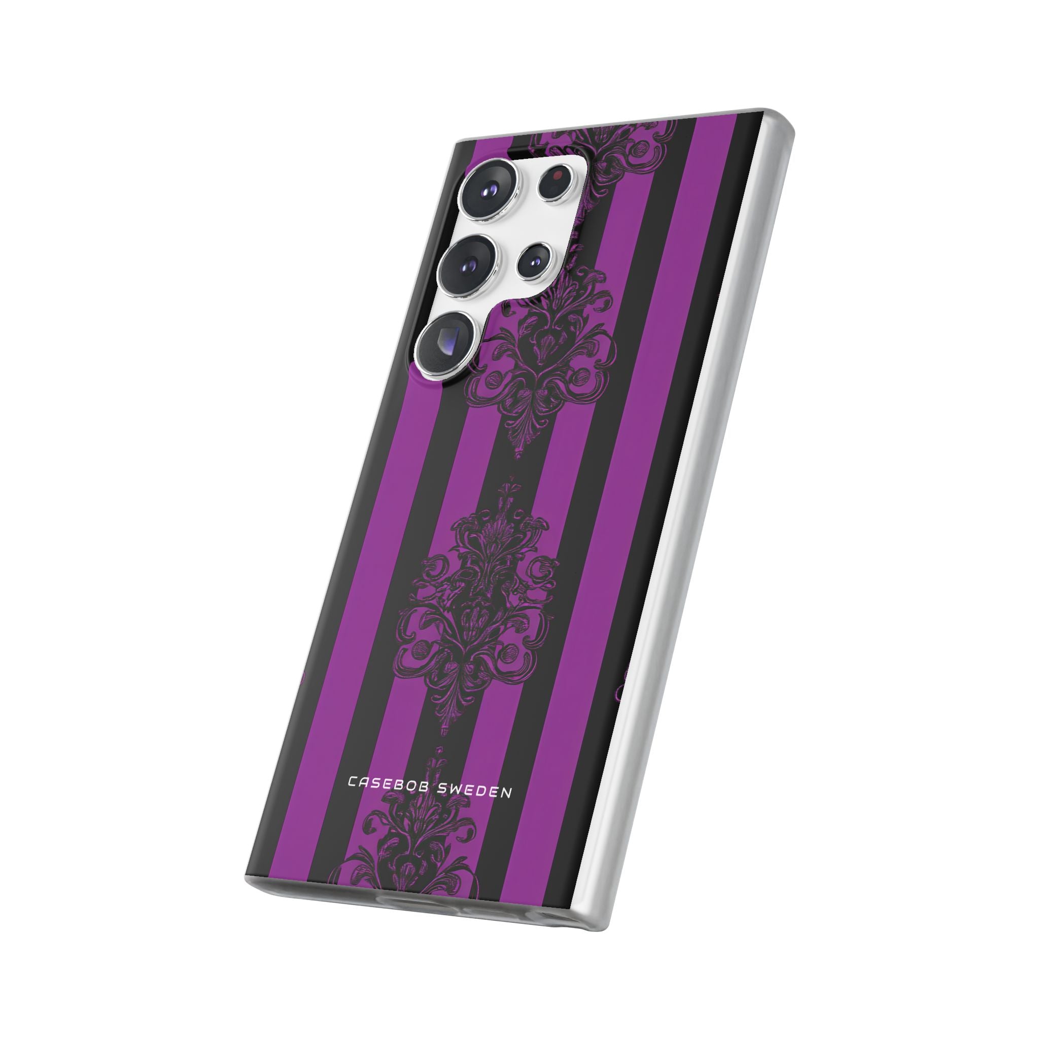 Gothic Elegance with Vertical Stripes and Ornamental Motifs Samsung S23 - Flexi Phone Case