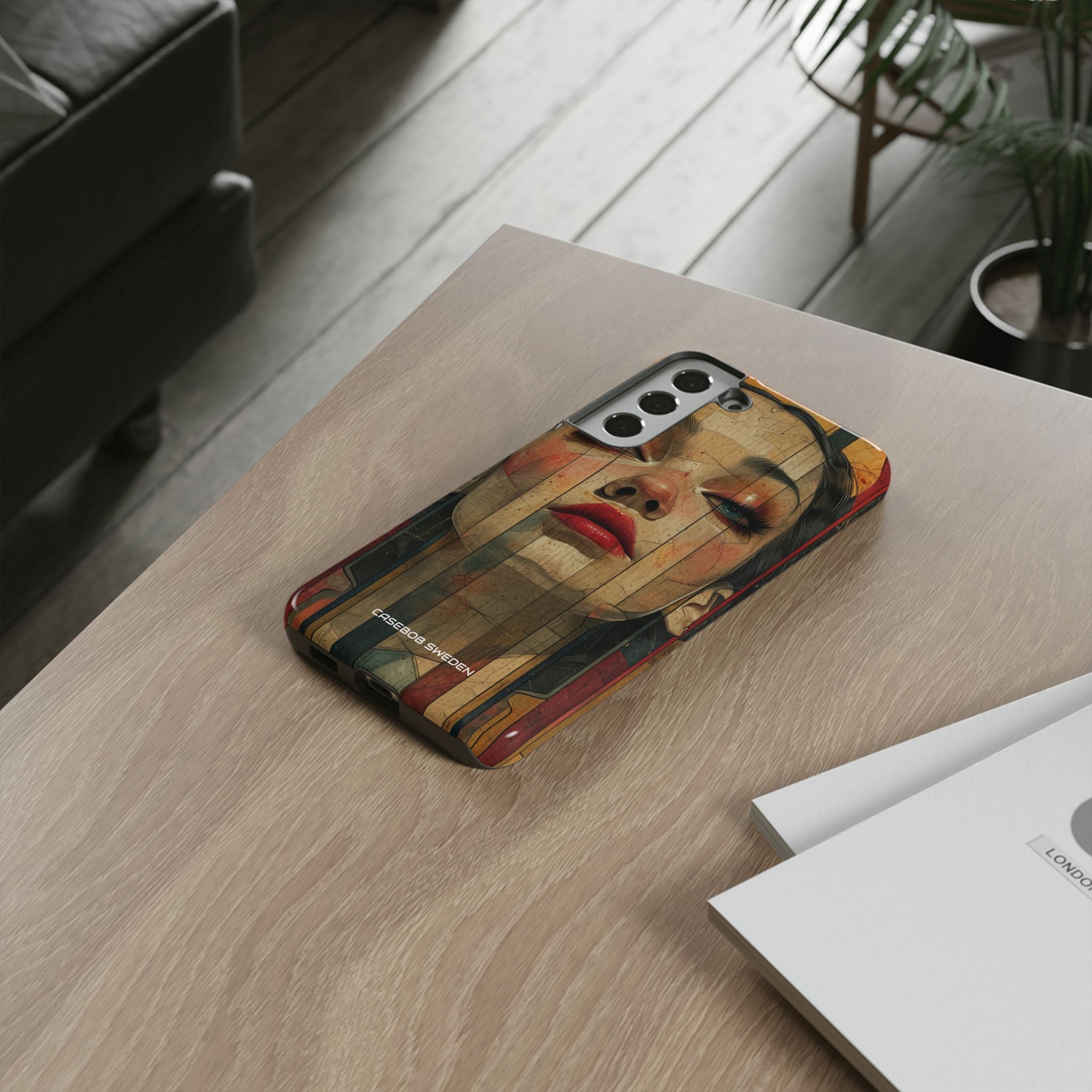 Bold Art Deco Portrait - Tough Samsung S22 Phone Case