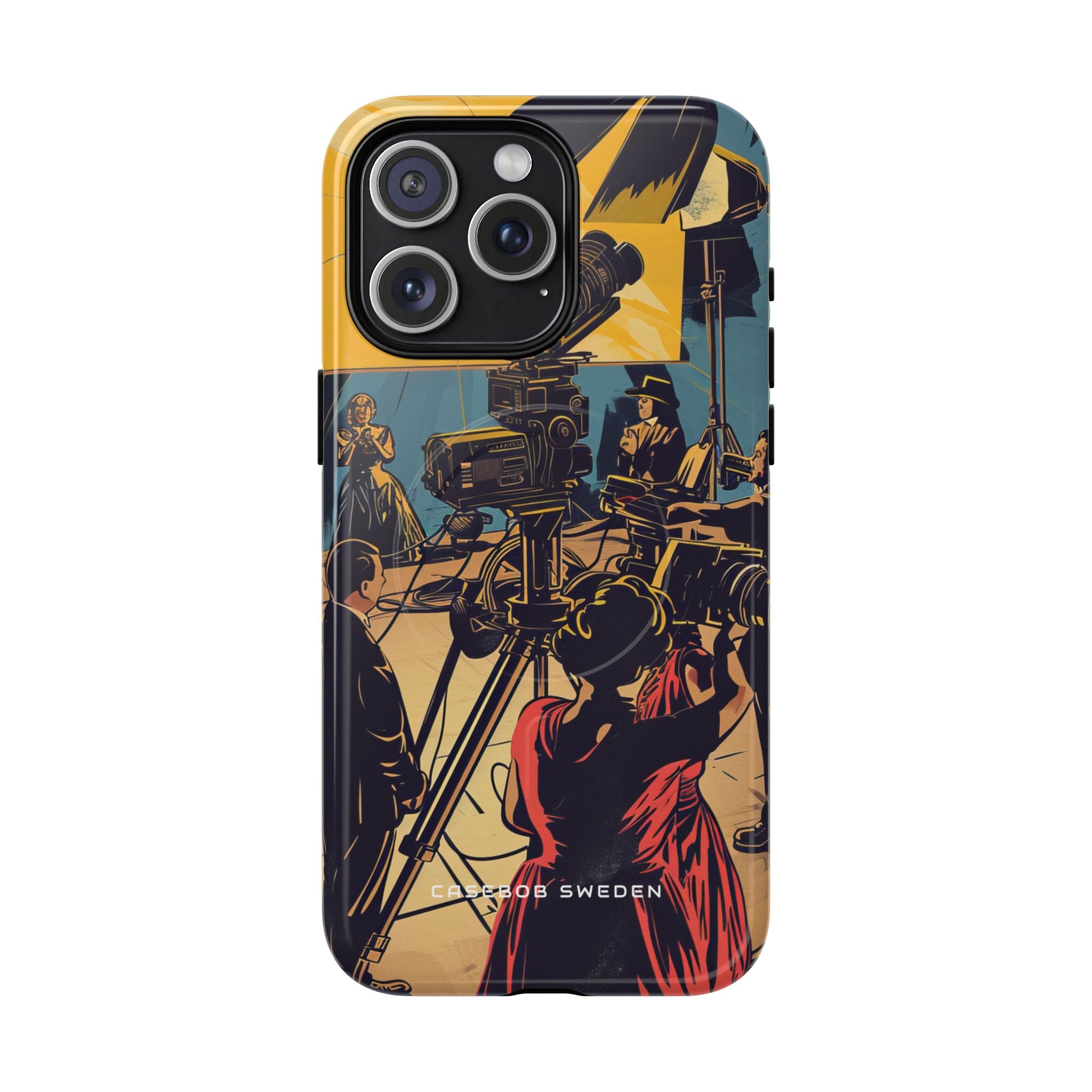 Golden Era Cinematic Spotlight iPhone 15 | Tough+ Phone Case