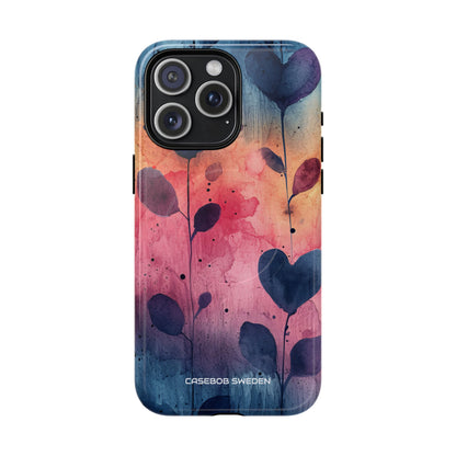 Watercolor Heart Art - Tough + MagSafe® iPhone 15 Phone Case