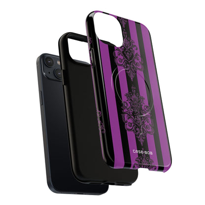 Damask Elegance Purple iPhone 14 Plus Case - Tough+