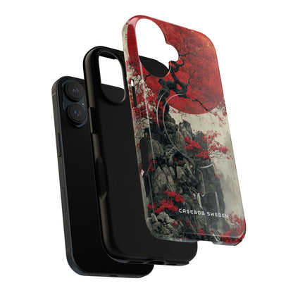 Zen Serenity in Red Harmony iPhone 16 | Tough+ Phone Case