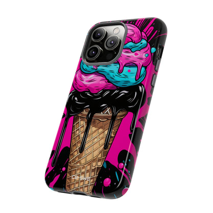Neon Ice Cream Burst - iPhone Case