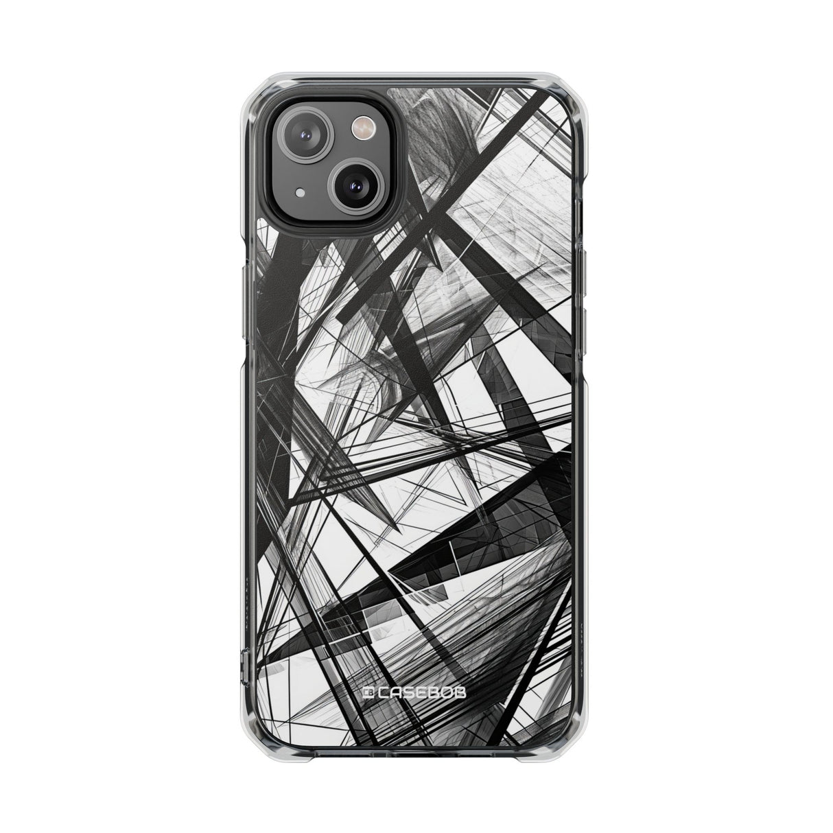 Monochrome Chaos - Phone Case for iPhone (Clear Impact - Magnetic)