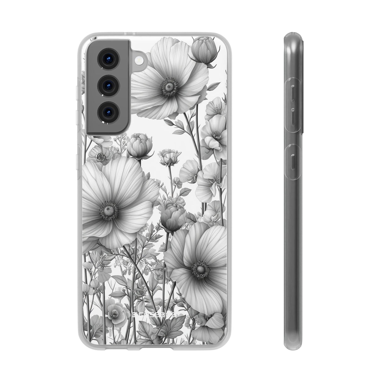 Monochrome Flora | Flexible Handyhülle für Samsung Galaxy