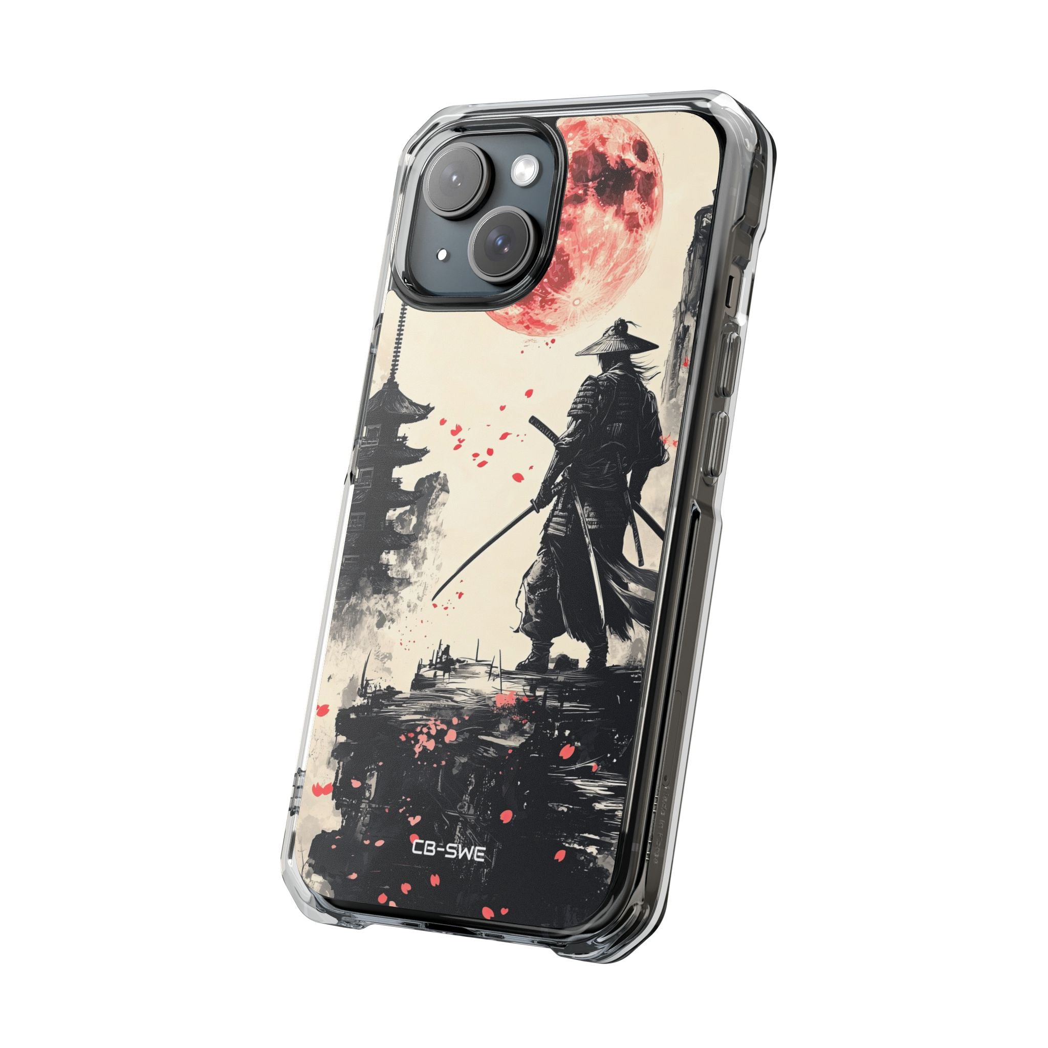 Samurai Gazes Moonward iPhone Case - Impact